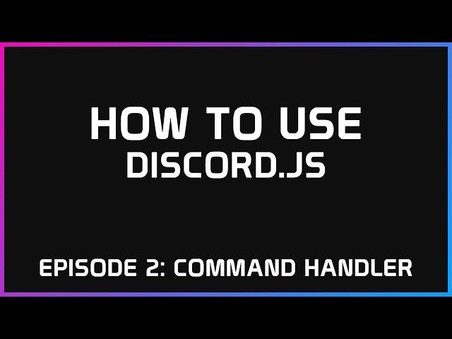 Discord.JS V12: Creating a command handler