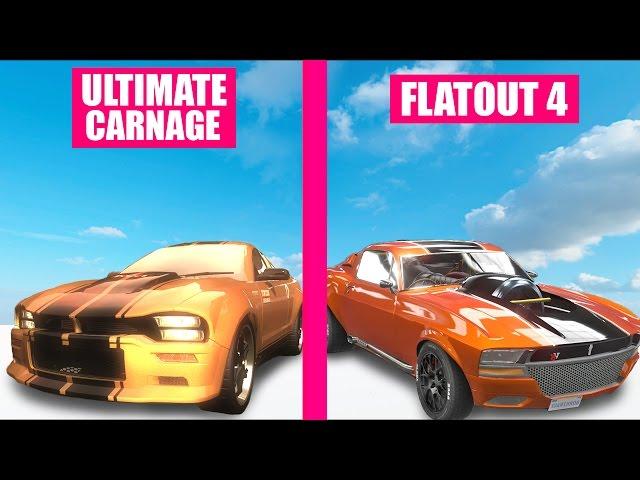 Flatout Ultimate Carnage vs Flatout 4 Graphics Evolution Comparison