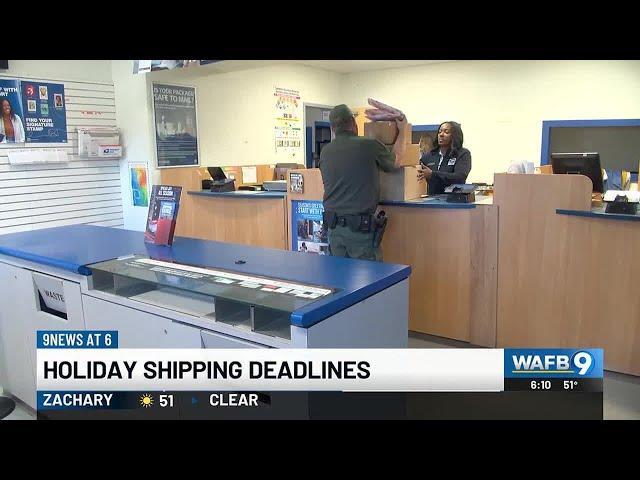 USPS holiday shipping deadlines