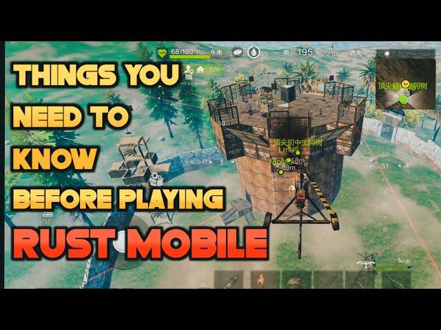 THINGS YOU NEED TO KNOW BEFORE PLAYING RUST MOBILE  • Rust Mobile