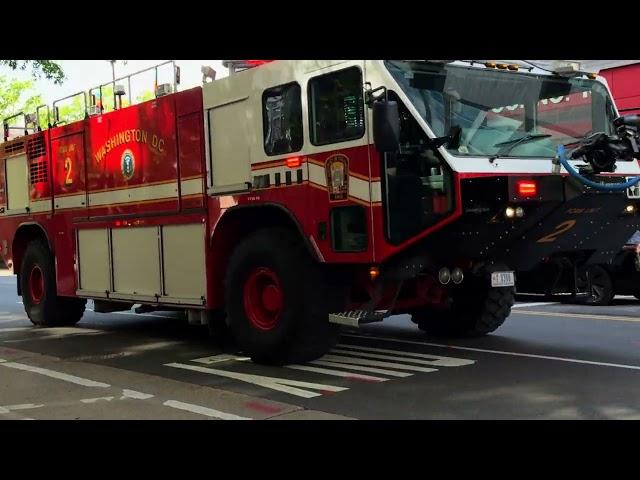 DC Fire Department Foam Task Force deploys to the White House for Marine One Arrival