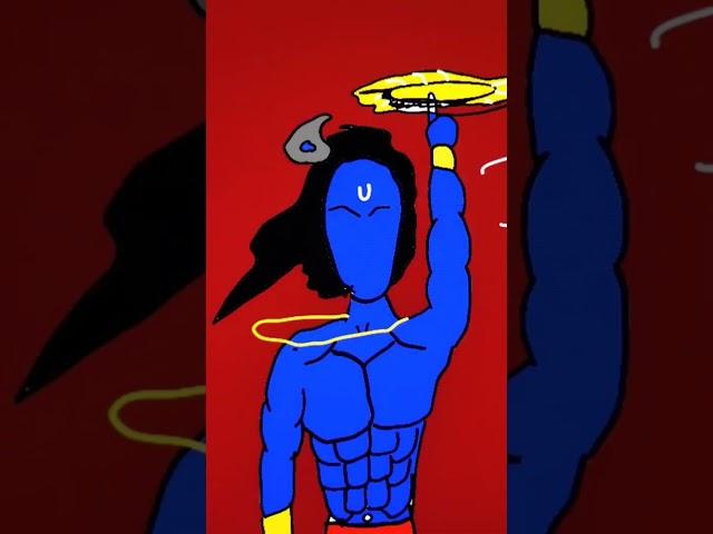 Shree krishna conversation into Vishnu #shreeram #shreekrishna #vishnu #animation#flipaclip#creative