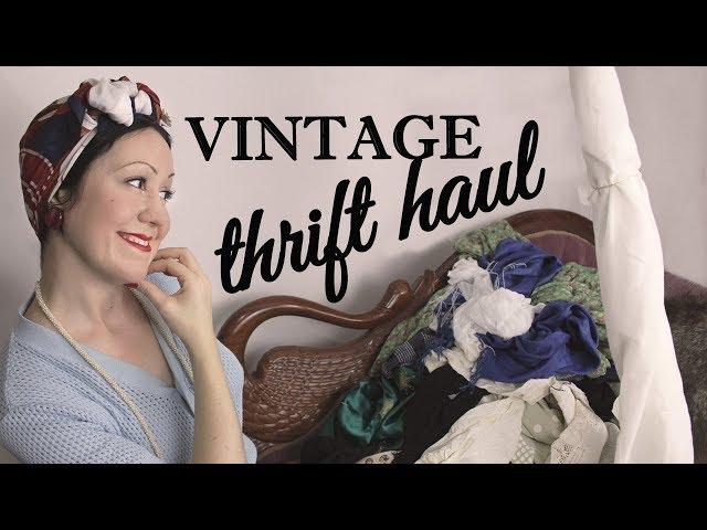 Mega Vintage thrift haul - Vintage style on a budget and future thrift store refashions - Part 2