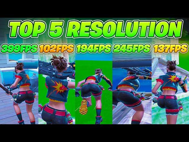 The BEST 5 Stretched Resolutions in Fortnite Chapter 2 Remix!  (HUGE FPS BOOST)