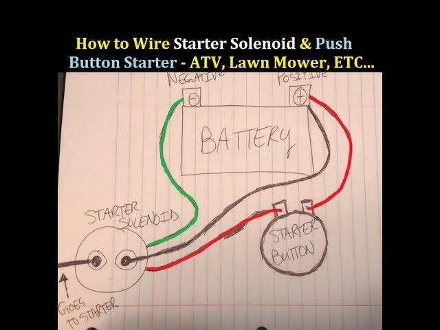 How to Wire Starter Button and Solenoid to an ATV 3 Wheeler 4 Wheeler