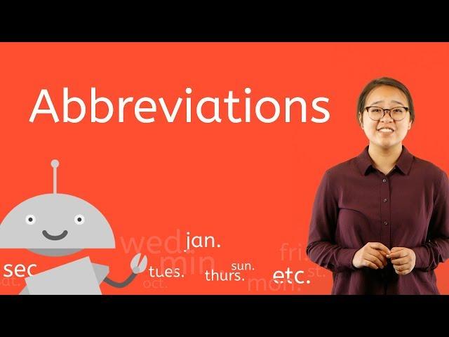 Abbreviations - Language Skills for Kids!
