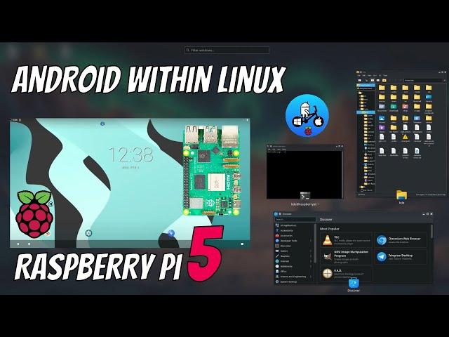 Android within Linux on Raspberry Pi 5. Waydroid