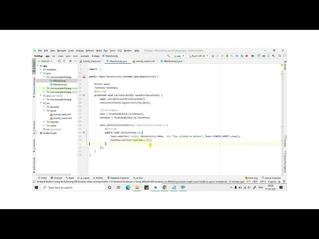 Android Studio Tutorial: Passing Data Between Activities using Intents and EditText