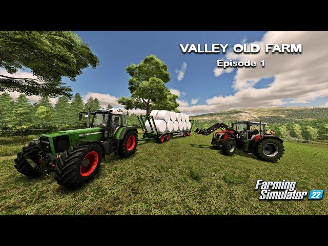 Moving in NEW FARM, Making SILAGE BALE, CANOLA & WHEAT Harvest | Valley Old Farm | FS22 | Episode #1