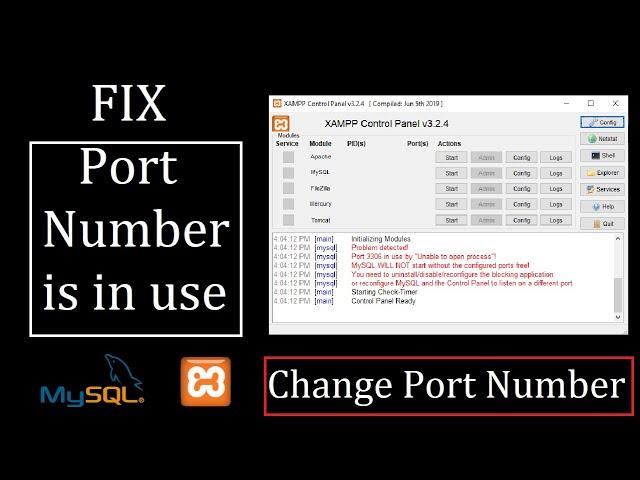 How to Fix MySQL port 3306 already in use Error / Another instance already running