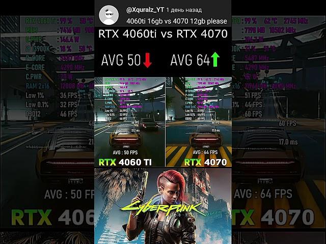 RTX 4060ti vs RTX 4070 game test#gaming #pc #fps #productreview