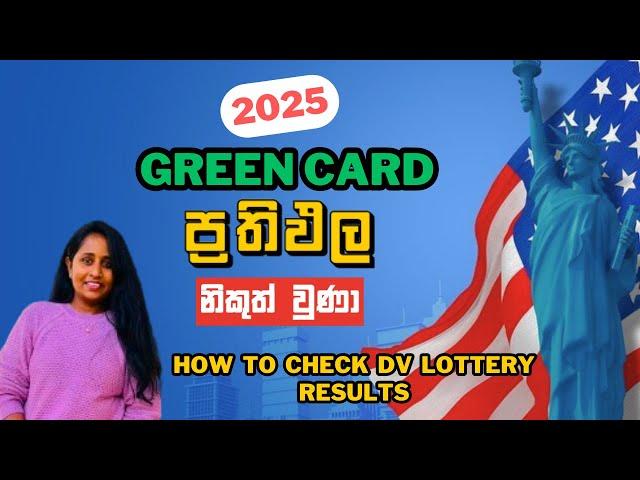 Green Card 2025 ප්‍රතිඵල බලන විදිය | How to Check DV Lottery Results ? | Green Card Lottery Sinhala