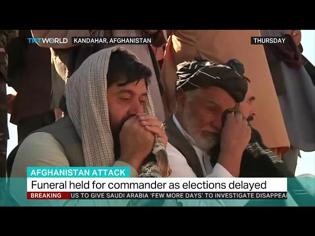 Funeral held for Afghan commander killed in Taliban attack in Kandahar