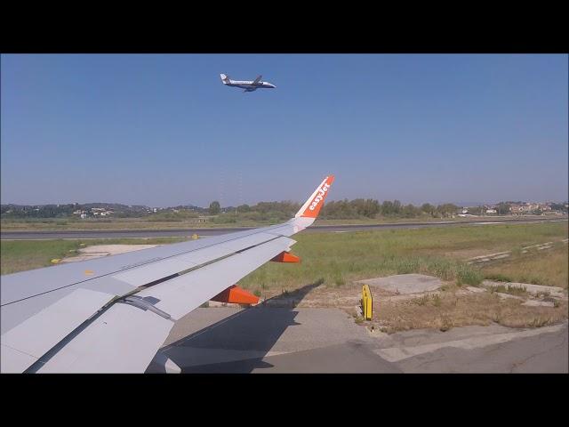  NICE PTU SOUND - ENGINE START! EasyJet A320 departure from CORFU - GOPRO