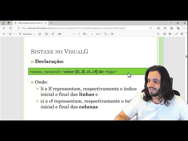 AULA 9 - APRENDENDO A PROGRAMAR - COMO USAR MATRIZES NO VISUALG