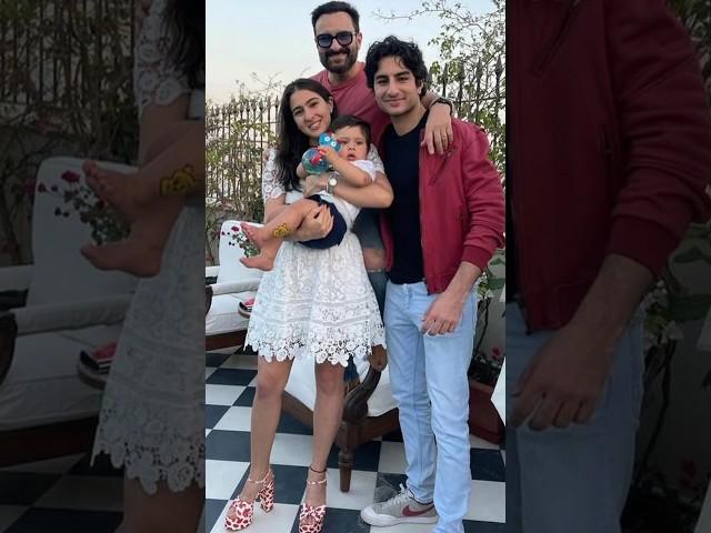 Saif Ali Khan beautiful family  daughter sara Ali Khan son Ibrahim Ali Khan #saifalikhan