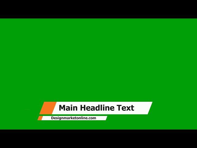 Professional Lower Third Green Screen Background