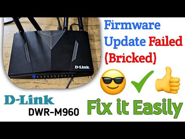 D-Link DWR-M960 Router firmware bricked reinstall Easily without any software | Smart Brain