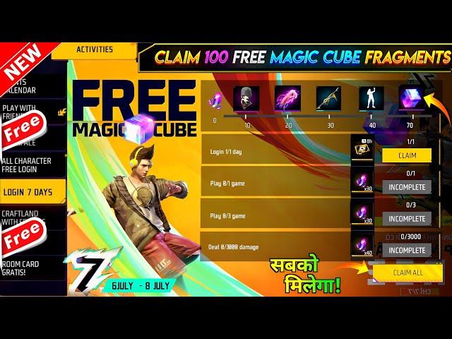 Free Magic Cube Confirmed  | 7th Anniversary Callback Event | free fire new event | ff new event