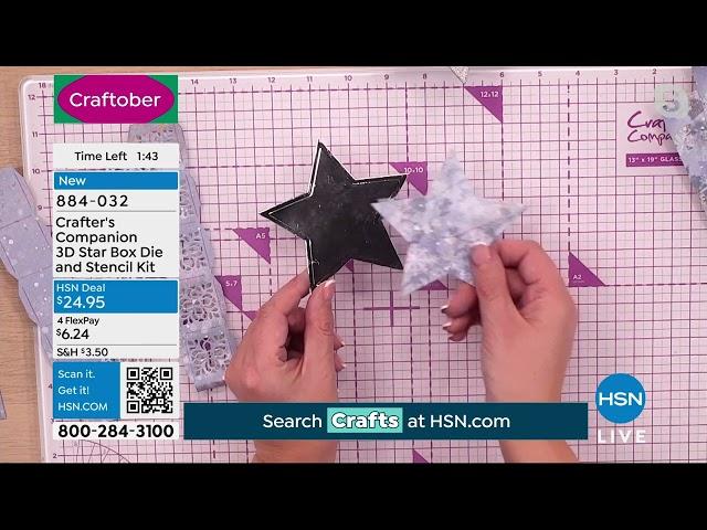 Crafter's Companion 3D Star Box Die and Stencil Kit