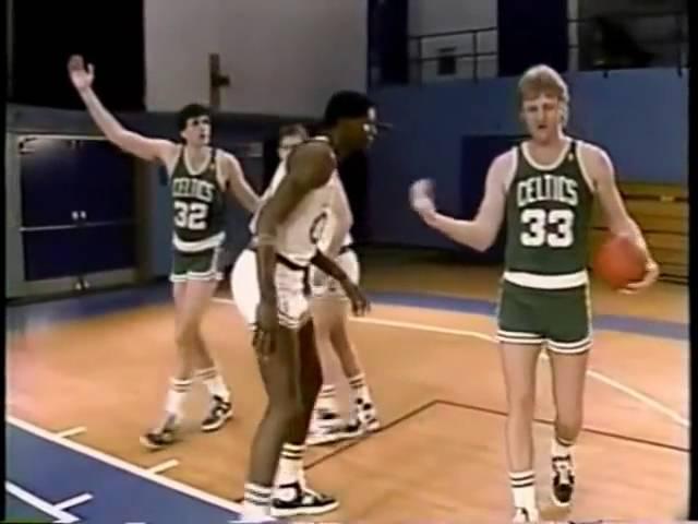 Larry Bird teaches how to play pick and roll