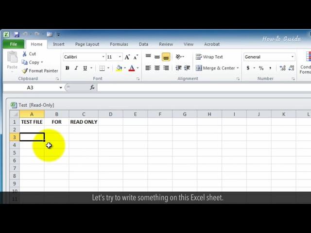 How to Change an Excel Sheet from Read Only