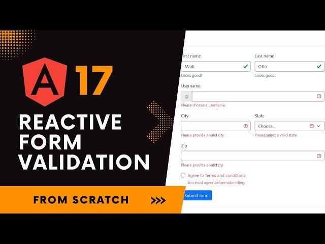 Reactive Form Validation in Angular 17 | angular 17 tutorial