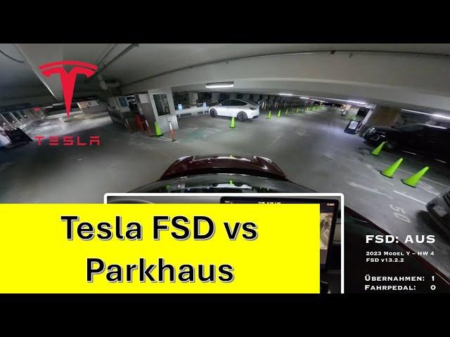 Schafft es FSD v13 eigenständig aus einem Parkhaus ins Freie??