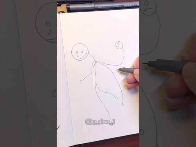 Speed Drawing Stickman Okarun  #dandadan #okarun #shorts #sketch #anime #stickman