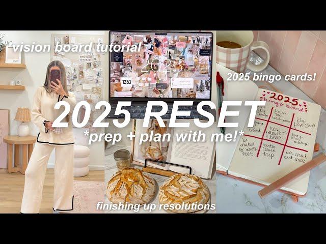 HOW TO RESET FOR 2025!  *prep + plan with me for the new year* + vision board wallpaper tutorial