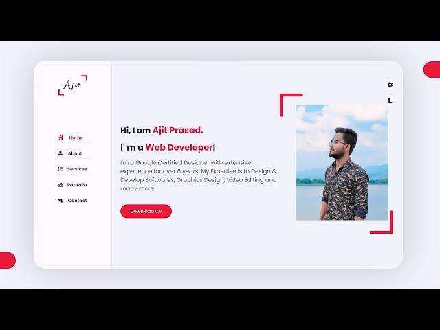 Make Professional Portfolio Website In 2 min | portfolio website html css js | portfolio website