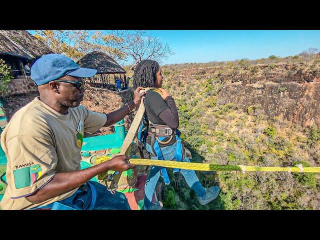 This is the scariest Sht  we ever did! Abseil Zambia in Livingstone, Zambia