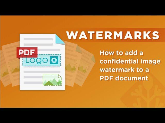 How to add a confidential image watermark to a PDF