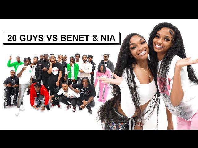 20 GUYS VS 2 INFLUENCERS: BENET NICOLE & THEREALNIA