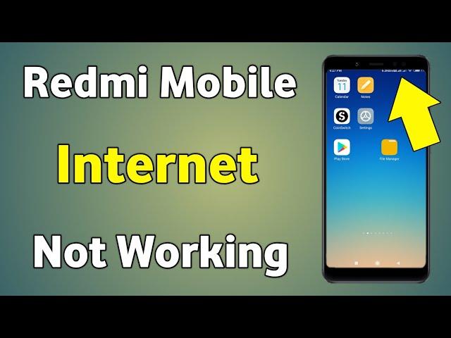 Internet Not Working In Redmi | Internet Not Working In Redmi Note 7 Pro