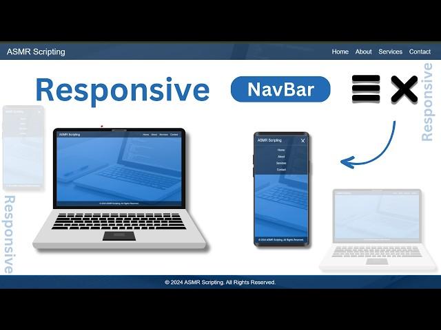 create a Responsive Navigation Bar | Asmr | Menu