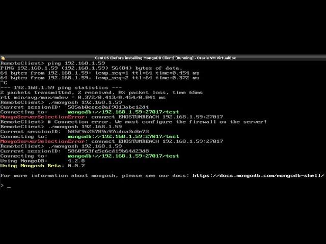 CentOS 8 - How to connect to your remote MongoDB server