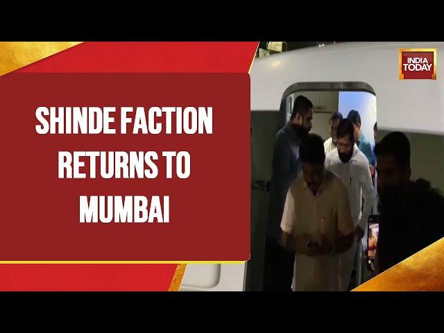 Maharashtra CM Eknath Shinde & Shiv Sena Rebel MLAs Arrive In Mumbai After 10-Day Stay In Goa