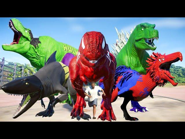 Khủng Long Bạo Chúa Siêu Nhân Nhện T-ReX . I REX chiến đấu với Khủng Long Spider man - khung log