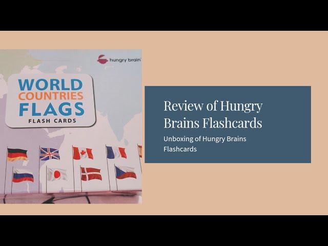 Unboxing & Review of  Hungry brains Countries Flag Flashcards set for 3months-7 years old kids