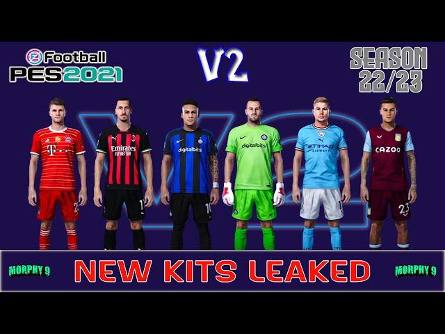 PES 2021 | NEW KITS LEAKED SEASON 22-23 V2 SIDER ONLY | KITSERVER