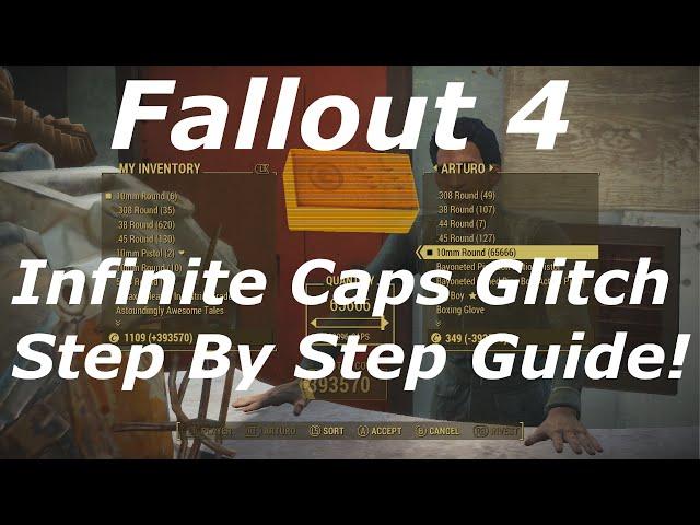 Fallout 4 Infinite Caps Glitch Step By Step Guide! Unlimited Caps In Fallout 4! (Fallout 4 Glitches)