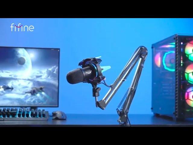 [Showcase] of FIFINE K651 USB Dynamic Microphone Bundle with RGB Shockmount for Streaming