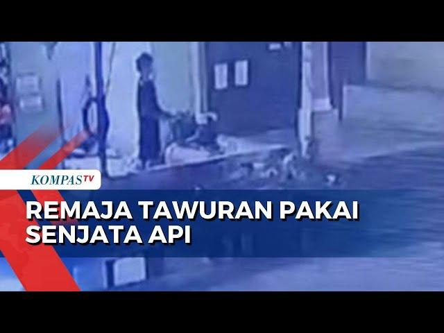 Terekam CCTV, Remaja di Kabupaten Bogor Tawuran Pakai Senjata Api