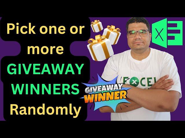 How to RANDOMLY select or pick a winner or multiple winners in Excel  | Giveaway random picker