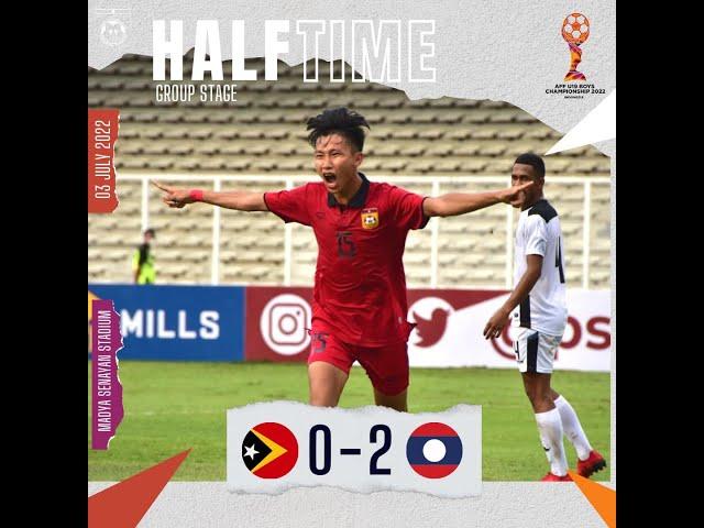 AFF U19 Championship Laos  2-0 Timor Leste  Full Highlight