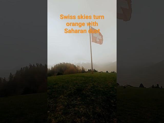 Saharan desert sand meets the Swiss Alps. Foehn winds bring warm air from the south