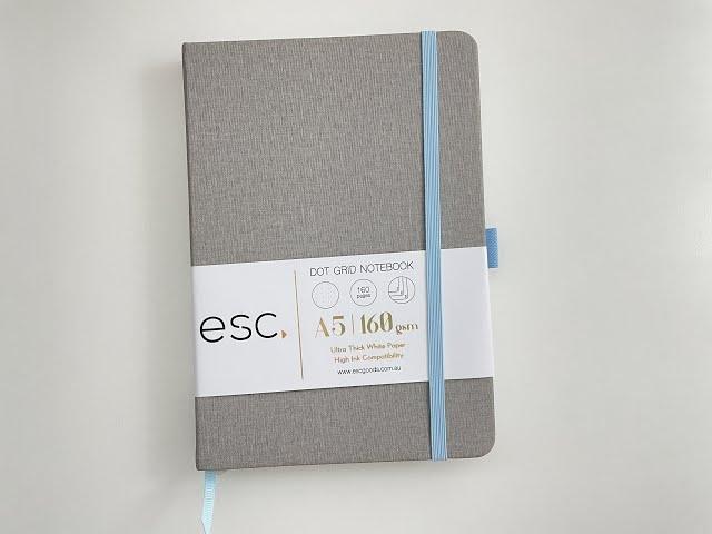 Esc. Goods 160 GSM (thick paper!) dot grid notebook review (Australian Company)