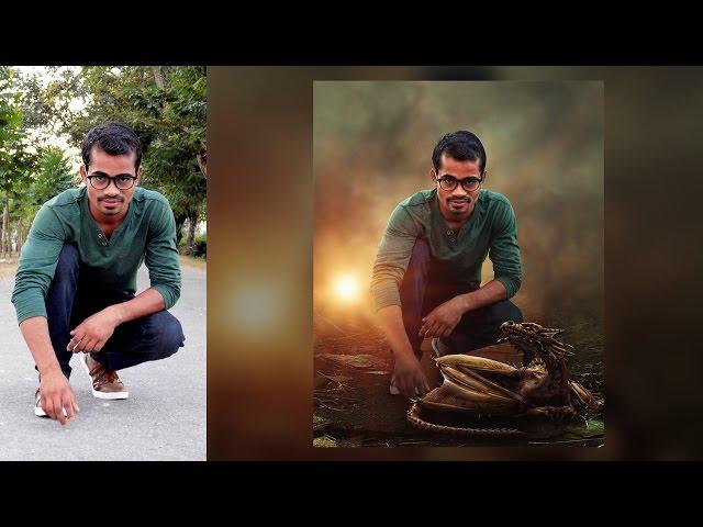 Photoshop Manipulation Tutorials | Photoshop Effects | Boy love Dragon