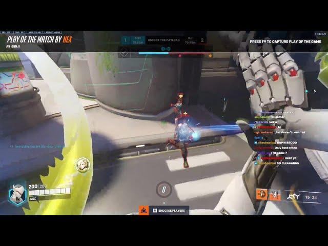 FASTEST GENJI! NECROS INSANE GENJI + REAPER GAMEPLAY OVERWATCH 2 SEASON 3